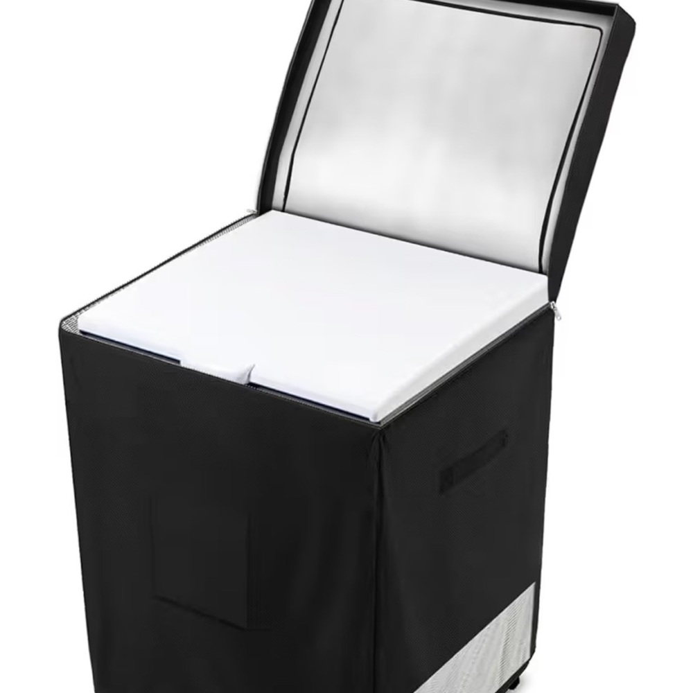 Sleek Black Storage Bin with Lid